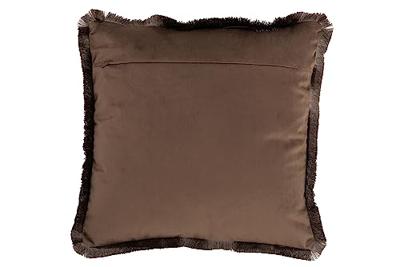 J-Line kussen Alpha Vierkant - polyester - bruin