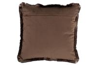 J-Line kussen Alpha Vierkant - polyester - bruin - thumbnail