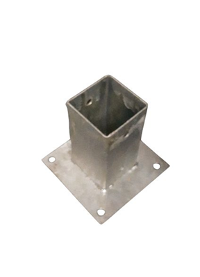 Waelbers Paalhouder op plaat 71mm, thermisch verzinkt (FV) - 1 Stuk(s) - 428303.99