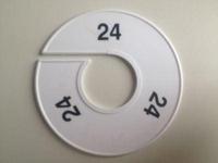 Maatring 11cm wit/zwart 24 - thumbnail