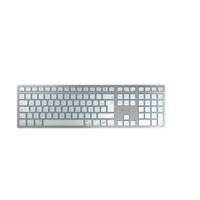 CHERRY KW 9100 SLIM FOR MAC toetsenbord Universeel USB + Bluetooth AZERTY Frans Zilver - thumbnail
