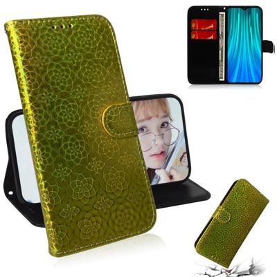Voor Xiaomi Redmi Note 8 Pro effen kleur kleurrijke magnetische Buckle horizontale Flip PU lederen draagtas met houder & kaartsleuven & portemonnee &