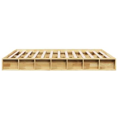 Bedframe zonder matras 135x190 cm massief hout eiken