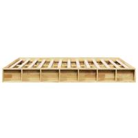 Bedframe zonder matras 135x190 cm massief hout eiken - thumbnail