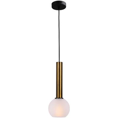 Masterlight Hanglamp Ø 15cmBella 2 Antiek messing met mat wit glas - 2980-10-06-15