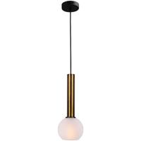 Masterlight Hanglamp Ø 15cmBella 2 Antiek messing met mat wit glas - 2980-10-06-15 - thumbnail