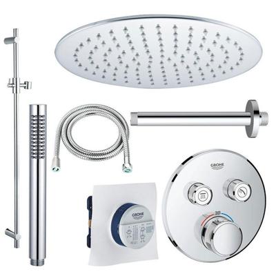 GROHE Grohtherm Regendoucheset inbouw - 2 functies - met Fortifura hoofddouche 20cm - staafhanddouche - plafondarm - glijstang 90 cm - chroom sw105953 SW104917  SW696254 SW496810 SW767373 SW76 GROHE Grohtherm Regendoucheset inbouw - 2 functies - met Fortifura hoofddouche 20cm - staafhanddouche - plafondarm - glijstang 90 cm - chroom sw105953 SW104917  SW696254 SW496810 SW767373 SW76