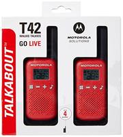 Motorola TALKABOUT T42 twee-weg radio 16 kanalen Zwart, Rood - thumbnail