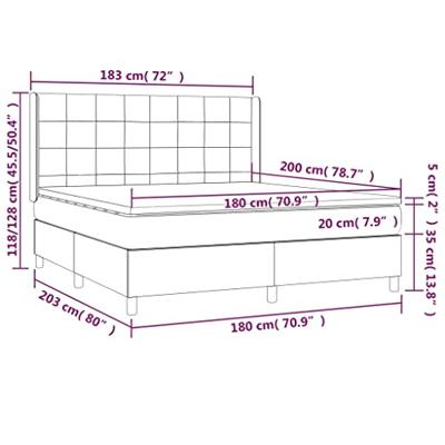 Boxspring met matras en LED fluweel lichtgrijs 180x200 cm