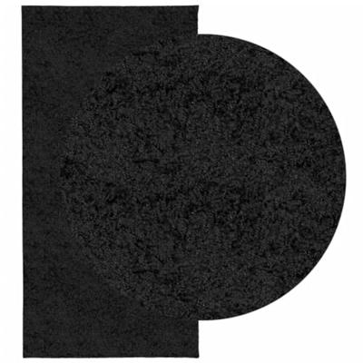 VidaXL Vloerkleed pamplona shaggy hoogpolig modern 100x200 cm zwart - thumbnail