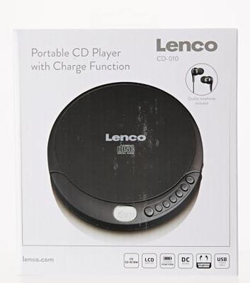 Lenco CD-010 Discman CD, CD-RW, CD-R Acculaadfunctie Zwart