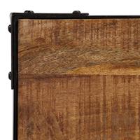 Eettafel 120 cm massief ruw mangohout en staal - thumbnail