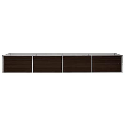 Plantenbak verhoogd 320x80x45 cm gegalvaniseerd staal bruin
