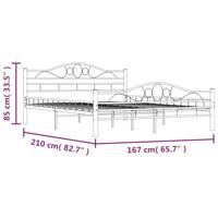 Bedframe metaal wit 160x200 cm - thumbnail