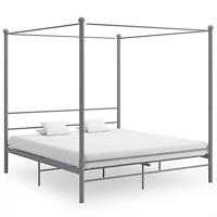 Hemelbedframe metaal grijs 180x200 cm - thumbnail