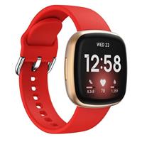 Fitbit Versa 3 & 4 / Sense 1 & 2 - Siliconen bandje - Rood - thumbnail