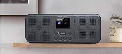 Muse M-122 DBT - DAB radio en wekkerradio met dubbel alarm (FM, DAB, DAB+, Bluetooth, AUX-ingang, hoofdtelefoonaansluiting), zwart
