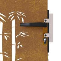 VidaXL Poort 85x75 cm bamboe-ontwerp cortenstaal - thumbnail