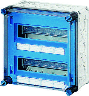 Hensel 2000612 Mi 1225 Kleine verdeelkast Opbouw (op muur) Aantal groepen: 24 Aantal rijen: 2 Inhoud: 1 stuk(s)