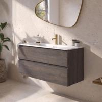 Ben Tendenza badmeubel incl. keramische wastafel 100x46x62cm prime oak - thumbnail