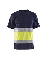 Blåkläder T-Shirt High-Vis 33871030 | Marine/High-Vis Geel | Maat 4XL - 7330509449196 - thumbnail