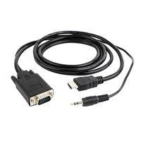 Gembird A-HDMI-VGA-03-6 video kabel adapter 1,8 m HDMI Type A (Standaard) VGA (D-Sub) + 3.5mm Zwart - thumbnail