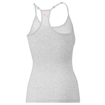 Dames hemd Racerback - Tank top - Wit & Grijs - Vrouwen onderhemd modal - katoen - Spaghetti bandjes