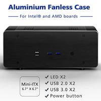 Akasa A-ITX48-M1B computerbehuizing Small Form Factor (SFF) Zwart - thumbnail