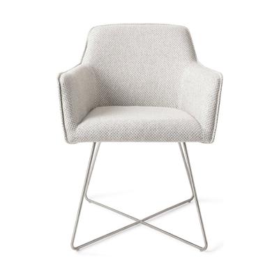 Jesper Home Eetkamerstoel 'Hofu' Cross Steel, kleur Checkers Charm