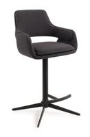 Jesper Home Draaibare Barkruk 'Oketo' kleur Indigo Ink (zithoogte 65cm) - thumbnail