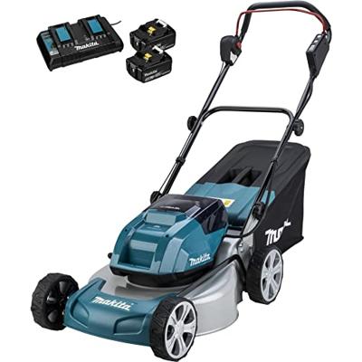 Makita DLM463PT2 Accu Grasmaaier 46cm 2x18V 5.0 Ah - thumbnail