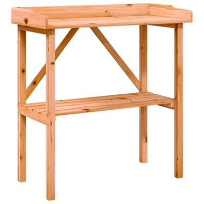 Plantentafel met schap 78x38x82,5 cm vurenhout bruin - thumbnail
