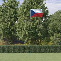 VidaXL Vlag met vlaggenmast tsjechië 5,5 m aluminium - thumbnail