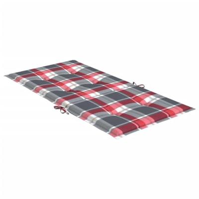 VidaXL Tuinstoelkussens 2 st 100x50x3 cm oxford stof ruitpatroon rood - thumbnail