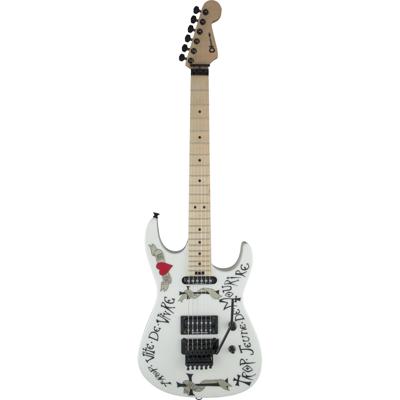 Charvel Teambuilt Custom Warren DeMartini USA Signature Frenchie MN Snow White elektrische gitaar met koffer Charvel Teambuilt Custom Warren DeMartini USA Signature Frenchie MN Snow White elektrische gitaar met koffer