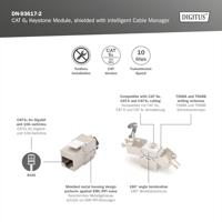 Digitus DN-93617-2 RJ45-inbouwmodule Keystone CAT 6A 2 stuk(s) - thumbnail