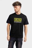 EA7 Emporio Armani Fluo Logo T-Shirt Heren Zwart - Maat XXL - Kleur: ZwartGeel | Soccerfanshop - thumbnail