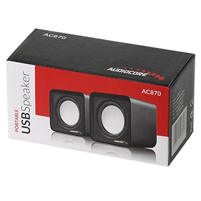 Audiocore AC870 B 2-weg 3 W Zwart, Grijs Bedraad