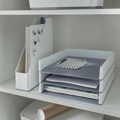 Leitz 5361-10-01 WOW Duo Brievenbakje DIN A4, DIN C4 Wit, Grijs 1 stuk(s) - thumbnail