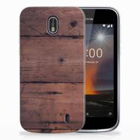 Nokia 1 | Bumper Hoesje | Old Wood - thumbnail
