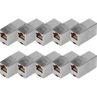 Digitus DN-93901-10 5e, klasse D, RJ45 modulaire koppeling - 10 stuks. DN-93901-10 RJ45, behuizing (koppeling) Aantal polen (sensoren) 8 Zilver 10 stuk(s) - thumbnail