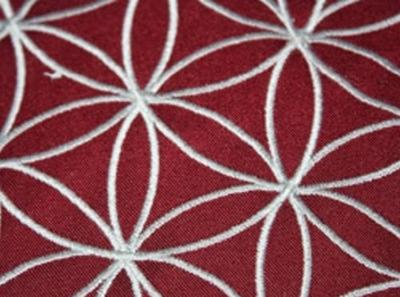 Yogi & Yogini Meditatiekussen Rond Katoen Rood - Levensbloem - 33 x 16 cm