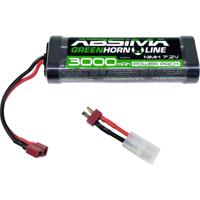 Absima NiMH accupack 7.2 V 3000 mAh Aantal cellen: 6 Hardcase T-bussen, Tamiya-bus - thumbnail