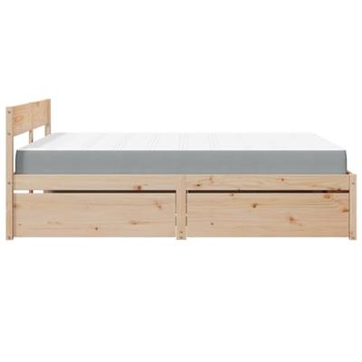 Bed met lades en matras massief grenenhout 160x200 cm