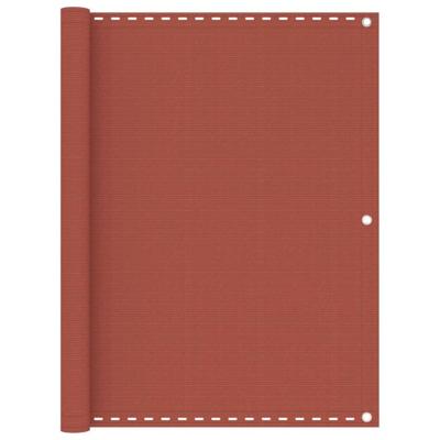 VidaXL Balkonscherm 120x600 cm hdpe terracottakleurig