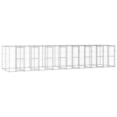 Hondenkennel 19,36 m² gegalvaniseerd staal