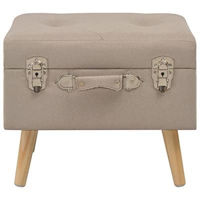 Opbergkrukken 3 st stof beige