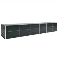 VidaXL Plantenbak verhoogd 480x80x77 cm gegalvaniseerd staal antraciet - thumbnail