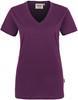 Hakro 126 Women's V-neck shirt Classic - Aubergine - XS - thumbnail