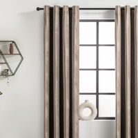 Lifa-Living - gordijn - fluweel - verduisterend - wasbaar - donker bruin - 150 x 250 cm - thumbnail